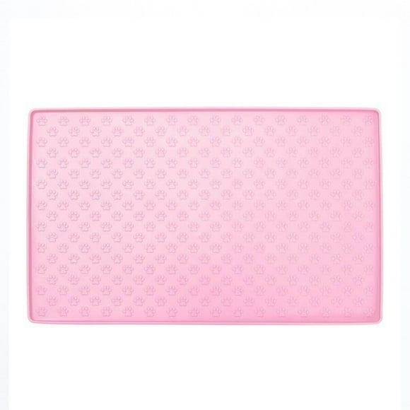 Tapis pour Nourriture de Chien - Bords Surélevés Tapis pour Nourriture et Eau Empêche les Éclaboussures Imperméable Tapis pour Nourriture de Chat Protège les Sols Facile à Nettoyer Tapis pour Bol de Chien en Silicone