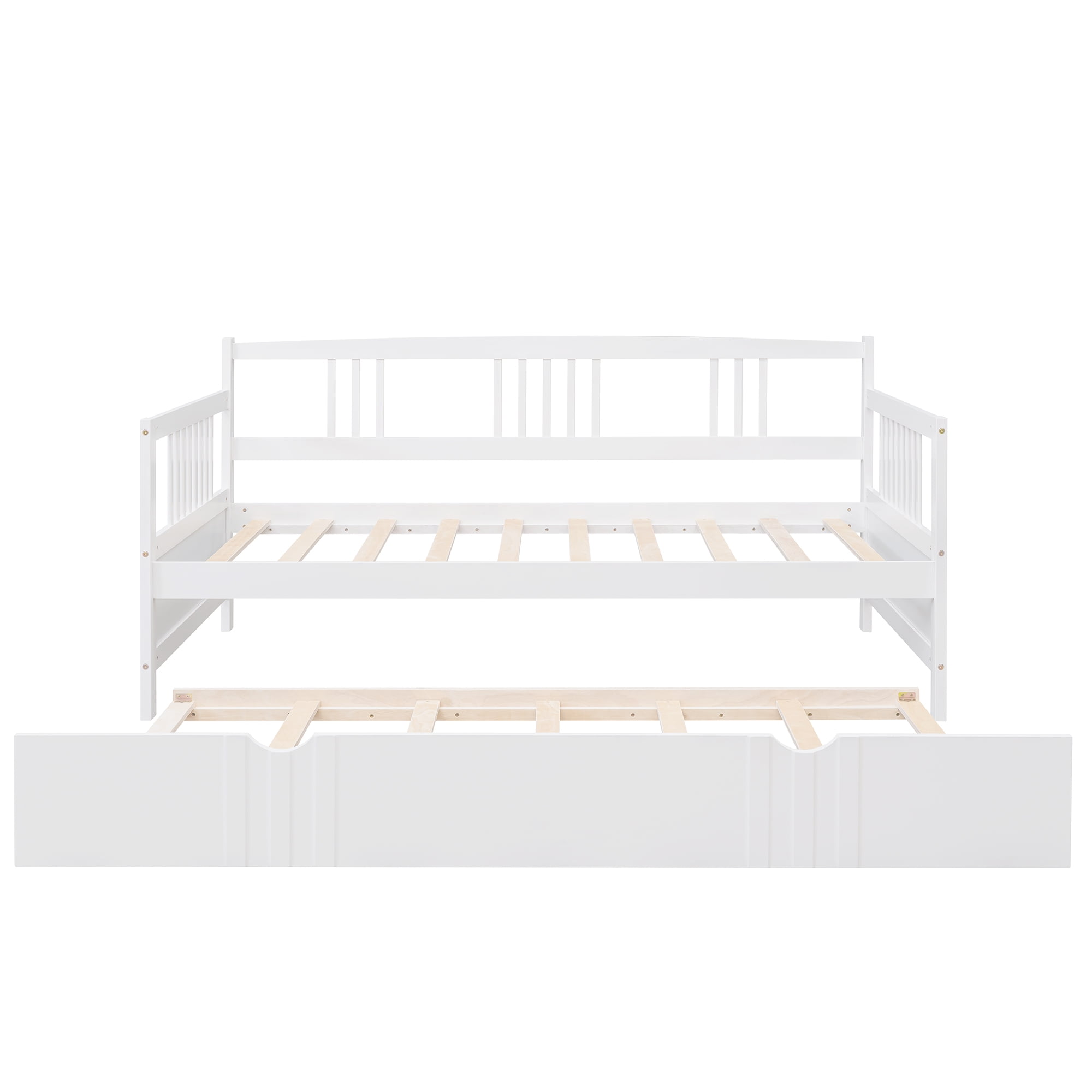 Sailvan Twin Size Daybed Wood Bed with Twin Size Trundle