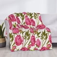 thumbnail image 3 of Rateoe Rose Flowers Pattern Flannel Throw Blanket, Ultra-soft Blanket for Bed, Couch, Car, Hypoallergenic Anti-pilling blanket-80"x60"(Horizontal), 3 of 6