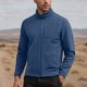 thumbnail image 1 of Ceisia Warm Stretchy Men's Slim Fit Stand-Collar Zip-Up Fleece Jacket Gift, 1 of 4