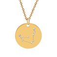 thumbnail image 4 of Collier en Acier Titane Serti de Diamants Mode 12 Constellations Bijoux, 4 of 9