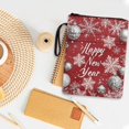 thumbnail image 4 of HELLHERO Snowflake New Year Book Sleeve Protector Pouch Zipper Bag for Lightweight Book Organzier Holder Polyester Fabric with Book Protection and Pocket, 4 of 8