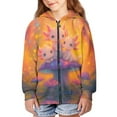 thumbnail image 3 of Uourmeti Sunshine Cartoon Axolotl Mushroom Lightweight Zip Up Hoodie for Boys Girls Long Sleeve with Pockets Comfy Casual Fall Outerwear Size 10-12, 3 of 7