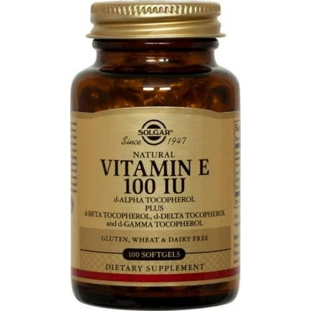 Solgar Vitamin E 100 IU Mixed Softgels, 100 Ct