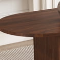 thumbnail image 2 of FFZ 629 Inch Oval Dining Table For 6, Walnut Veneer Mdf top With Mdf Base,Modern Farmhouse Dininghouse With Waterproof Scratch Resistant Surface, 2 of 5