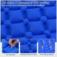 thumbnail image 3 of Unique Bargains Inflatable Sleeping Pad 76''x24'' Ultralight Waterproof Sleeping Mat with Pillow for Camping, Built in Pump, Blue, 3 of 7