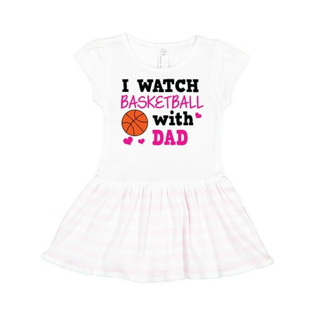 

Inktastic I Watch Basketball with Dad Gift Toddler Girl Dress