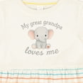 thumbnail image 4 of Inktastic My Great Grandpa Loves Me Elephant Girls Baby Dress, 4 of 5