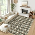 thumbnail image 4 of Garvee 10x13 Geometric Striped Area Rug Living Room Rug, Machine Washable Plaid Rugs With Non-Slip Backing Low Pile Stain Resistant Indoor Carpet for Bedroom Dining Room Home Office, Coffee, 4 of 8