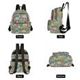 thumbnail image 4 of FORMRS Mini Backpack Purse for Women Quilted Travel Daypack Casual Shoulder Bag, Green Cartoon Trucks Pattern, 4 of 7