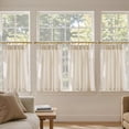 thumbnail image 3 of Cortinas de cocina Jinchan de lino plisadas, 4 paneles, 90 x 60 cm, 3 of 9