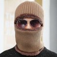 thumbnail image 1 of 4 in 1 Hat Cap Scarf Earmuff Face Shiled Set - Knitted Fleece Lining for Men, 1 of 2