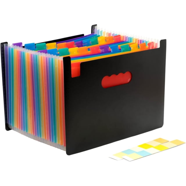 Carpeta Organizadora de Documentos, Organizador de Archivos de Acordeón Expandible, Carpetas de Plástico Portátil para Facturas, Recibos, Papeles