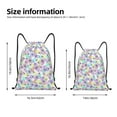 thumbnail image 4 of Easygdp Butterflies on Polka Dots Drawstring Backpack, Beach Sackpack, Travel Sackpack Lightweight for Sports, Gym, Travel, Swimming - Medium, 4 of 9