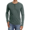 thumbnail image 1 of Playera Casual Manga Larga Cuello Henley Para Hombre Algodón, 1 of 4