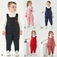 thumbnail image 3 of Baby Toddler Snow Bib Overalls Snowsuit,Baby Boys Girls Winter Warm Down Pants Thicken Windproof Water-Resistant Ski Pants, 3 of 12