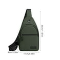 thumbnail image 3 of Bolso bandolera para hombre | Bolso de pecho ligero e impermeable de 0,2 kg | Mochila bandolera multifuncional para deportes al aire libre con puerto para auriculares para viajes y ocio, 3 of 6