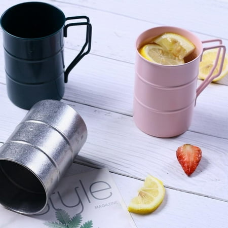 

13.5OZ Industry Style 304 Stainless Steel Spray Paint Beer Cup Cold Water Drinks Cup Coffee Mug Household Office Use Gargle Cup