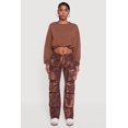 thumbnail image 3 of Women's Long Sleeve Cropped Bubble Hem Sweatshirt, 3 of 5