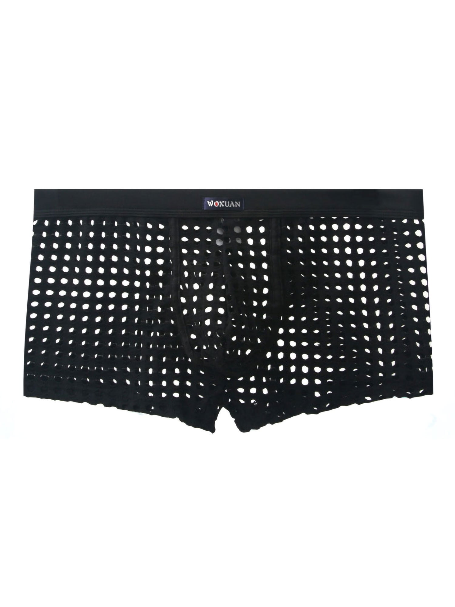 UKAP Men's Fishnet Sheer Shorts See Through Boxer Briefs Shorts Trunks ...