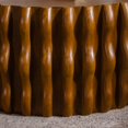 thumbnail image 5 of Drum Fluted Modern Round Coffee Table, Mid Century Circle Center Table with Sturdy Pedestal, for Living Room Bedroom Apartment Farmhouse Decor, 5 of 5