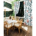 thumbnail image 5 of nqOlkjepod Outdoor Curtains for Patio Waterproof, Teal Green Botanical Outdoor Privacy Panels Grommet, Pink Spring Floral Country Blackout Outside Curtains for Porch/Cabana/Pergola 54"x84", 1 Panel, 5 of 8