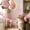 pink color, variant on Cat Hammock with Wall Mounted Macrame Rope Bed, Cream Hanging Cat Bed for Indoor Cats