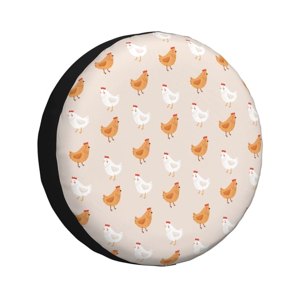 Balery Funny Chicken Cubiertas para Neumáticos - Protector Resistente para Neumáticos de Camioneta, SUV, Remolque, Camper y RV-14 inch