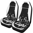 thumbnail image 2 of RYLABLUE Set of 2 Car Seat Covers Hand Motivation Be The Light Lettering for Home Idea Universal Auto Front Seats Protector Fits for Car,SUV Sedan,Truck, 2 of 5