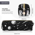 thumbnail image 3 of Disketp Cosmic Landscape Celestial Art Estuche de Lápices de Cuero con Cierre, Estuche Compacto para Papelería, Bolígrafos y Accesorios Pequeños, 3 of 7
