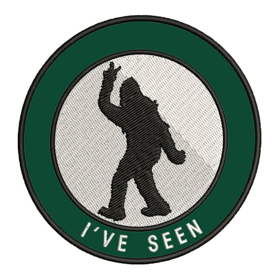 Bigfoot I've Seen 3.5" Iron On Or Sew On Embroidered Fabric Badge Patch Unexplained Mysteries Iconic Series