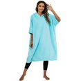 thumbnail image 3 of Clearance! Hooded Poncho Towel Changing Robe Suitable for Adults Swimmers Sports Beach, 3 of 5