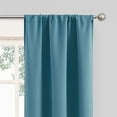 thumbnail image 2 of Eclipse Phoenix Solid Blackout Curtains, Set of 2, 63 Inch Long Blackout Curtains, 37"W x 95"L, Blue, 2 of 5