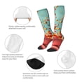 thumbnail image 3 of Gaeub Floating Colorful Cereal Printed Design Socks Stretchy High Tube Socks for Men Women Teens , Softball Soccer Socks for Hiking, Sport, 3 of 6