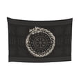 thumbnail image 7 of DouZhe Viking Runes Dragon Grey Tapestry Wall Hanging Tapestries Dorm Room Home Decor, 60" x 40", 7 of 7