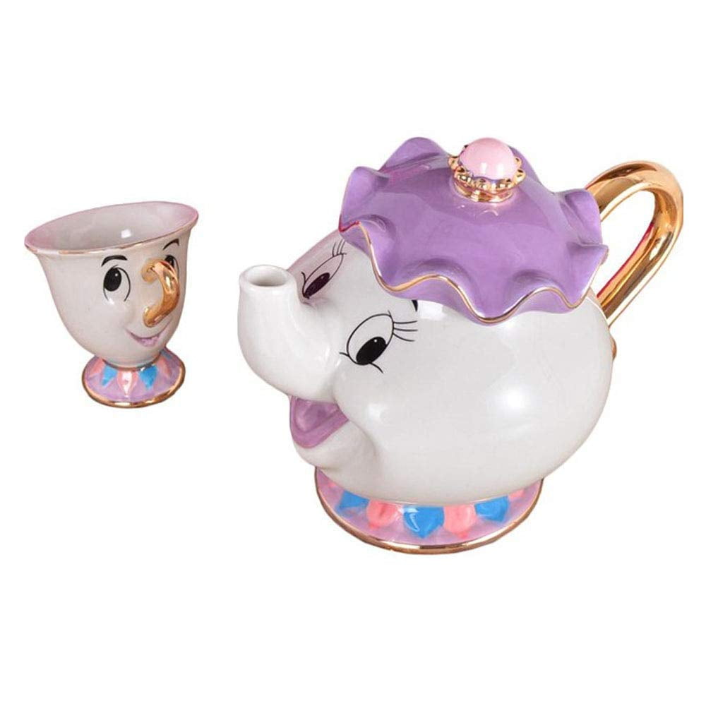 NEW Beauty and The Beast Mrs. Potts Chip Tea Pot & Cup set Teapot Mug ( Pot & Cup) - Walmart.com