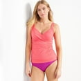 thumbnail image 4 of Lands' End Women's V-Neck Wrap Underwire Tankini Swimsuit Top, 4 of 4