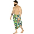 thumbnail image 2 of LA LEELA Men's Swim Bath Trunk Swimsuit Regular Surfing Swimwear Sarong Long Pareo Beach Wrap One Size Navy, Tropical Summer Vacation Aloha, 2 of 4