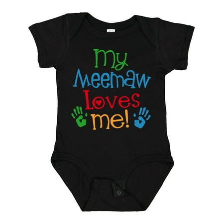 

Inktastic Me Meemaw Loves Me Cute Gift Baby Boy or Baby Girl Bodysuit