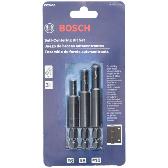 Bosch CC2430 3-Piece Self-Centering Bit Set for Drill Tools