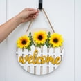 thumbnail image 1 of Wooden Sign Decorative Wall Art Flower Shape Durable Wood Easy Installation Versatile Gift Idea for Home Decor, 1 of 8