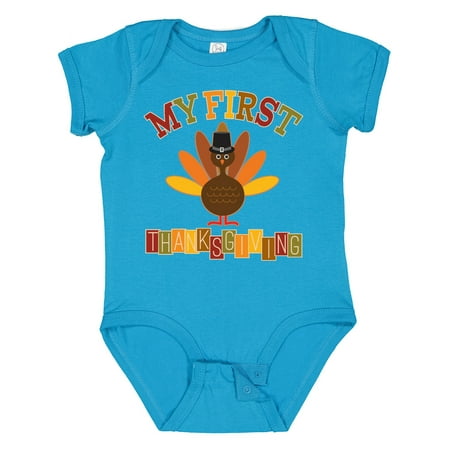 

Inktastic My First Thanksgiving Day Turkey Gift Baby Boy or Baby Girl Bodysuit