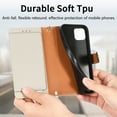 thumbnail image 6 of Wallet Case Compatible with iPhone 15 Pro Max, Heart Pattern Detachable Wrist Strap PU Leather Card Slots Zipper Pocket RFID Blocking Kickstand Phone Case for iPhone 15 Pro Max, Gray, 6 of 10