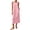 Pink, variant on Kukoosong Women's Sleeveless Round Neck Tank Maxi Dress, Solid Color Back Pleated Cotton Linen Long Dress, Loose Fit Casual Long Shift Dress with Side Pockets