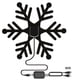 thumbnail image 3 of Forma de copos de nieve 120 millas DVB-T2 DAB/FM Digital Freeview Antena de TV HDTV para interiores (negro), 3 of 8