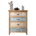 thumbnail image 5 of LiviNest 24in Vintage Storage Dresser: 4-Drawer Chest for Small Spaces - Distressed Wood & Ornate Pattern Design - Fits Bedside & Living Room Corners, 5 of 6