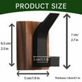 thumbnail image 3 of Coat Rack Wall Mount,Walnut Wood Coat Hooks,Wooden Wall Hooks for Hanging,Heavy Duty Aluminum Hat Bag Hanger Key Holder for Wall,Decorative Purse Hanger Towel Racks for Bathroom, 3 of 9