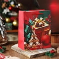 thumbnail image 4 of Lilixerw Christmas Paper Gift Bag,Santa Snowflake Print Xmas Bag for Holiday Present Wrapping,Xmas Tree Decoration,9x7Inch Red Handle Bag, 4 of 6