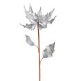 thumbnail image 2 of Vickerman RX193507 32 Po. Glitter Poinsetta Spray Argenté - 2 par Sac, 2 of 3