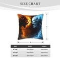 thumbnail image 2 of KLL Red And Blue Fire Skull Warrior Decorative Throw Pillow Covers Velvet Soft for Couch Sofa Bedroom Living Room Outdoor (No pillow core)- 20"x20", 2 of 5